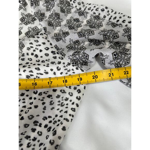 White House Black Market Womens Mixed Print Tiered Blouson Dress Size XS - Picture 7 of 9